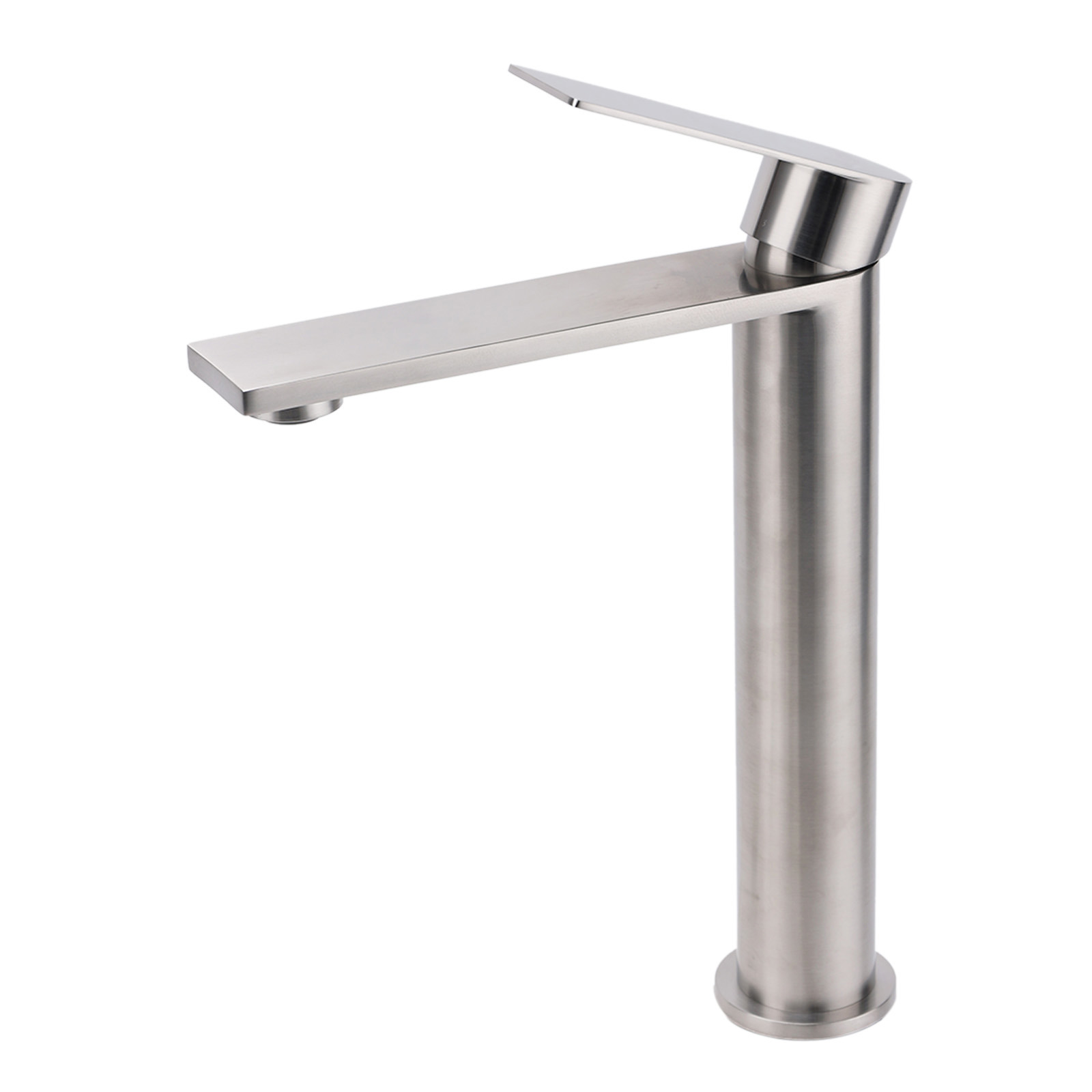 WELS Brushed Nickel Tall Basin Mixer Vanity Sink Faucet Spout 304SUS Laundry Tap - Image 2