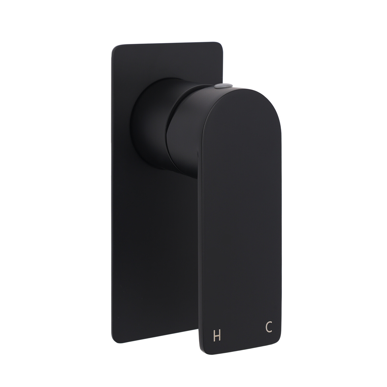 Matte Black Rectangle Shower Mixer Hot Cold Control Tap 35mm Ceramic Cartridge - Image 1