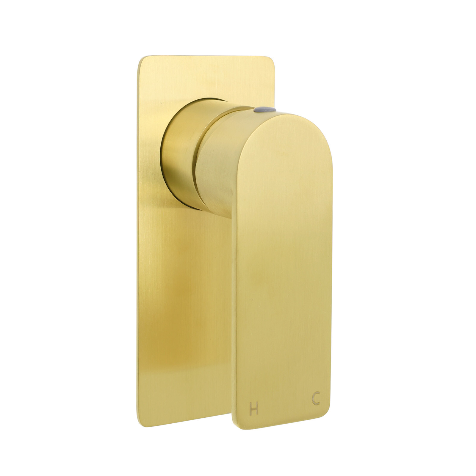 Rectangle Brushed Gold Shower Mixer Hot Cold Tapware Ceramic Cartridge Component - Image 1