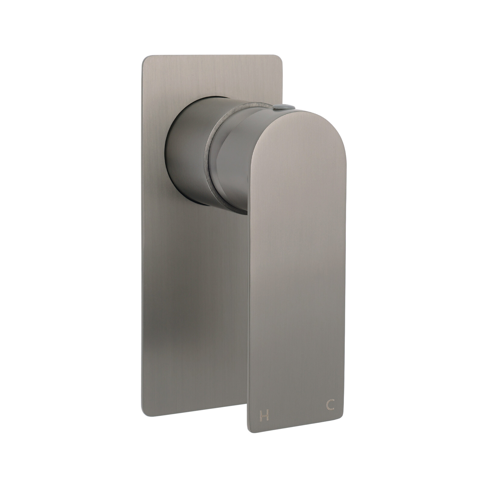 Gun Metal Rectangle Wall Shower Mixer Hot Cold Tap Set Ceramic Cartridge Valve - Image 1