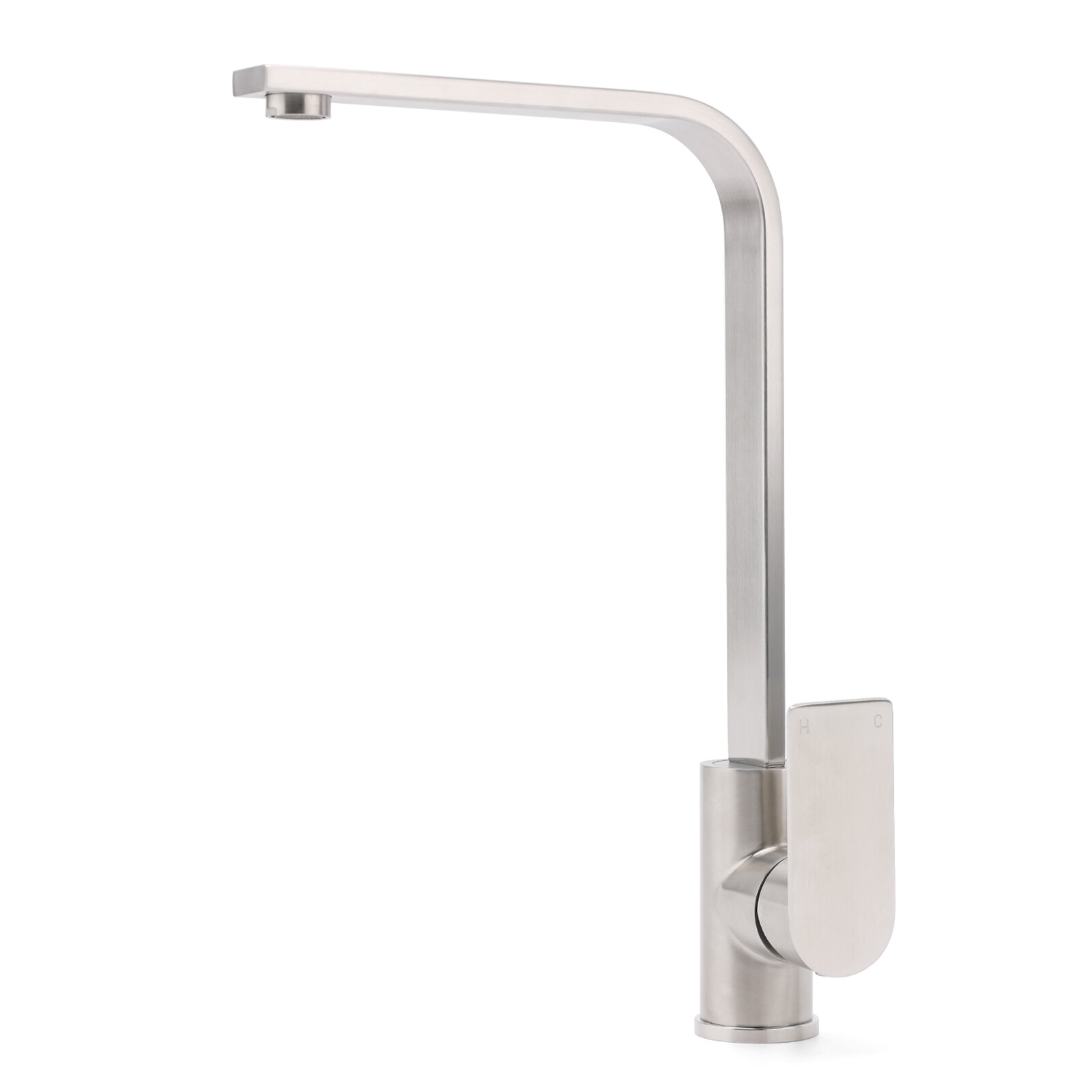 WELS Brushed Nickel Square Kitchen Sink Laundry Mixer 360º Swivel Faucet Tapware - Image 3