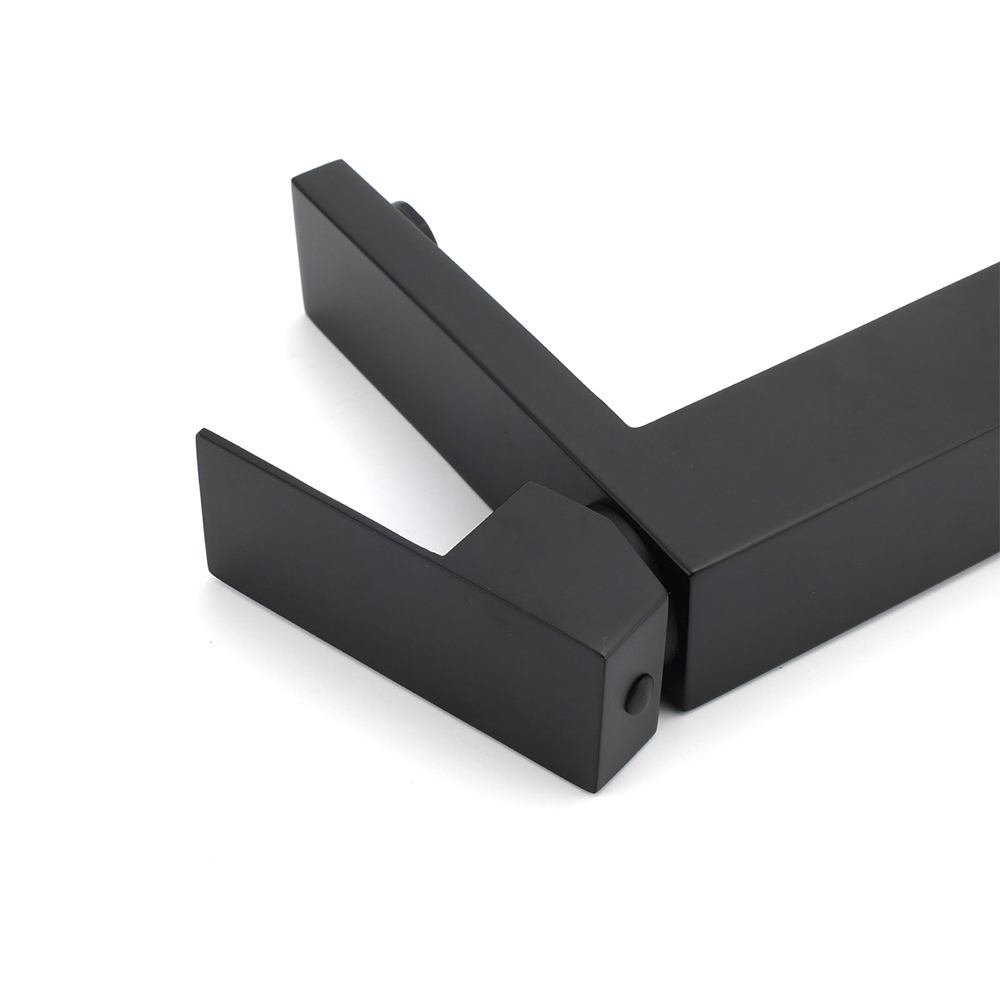 Matt Black Square Basin Counter Flick Mixer Tap Bathroom Vanity Faucet Outlet - Image 5
