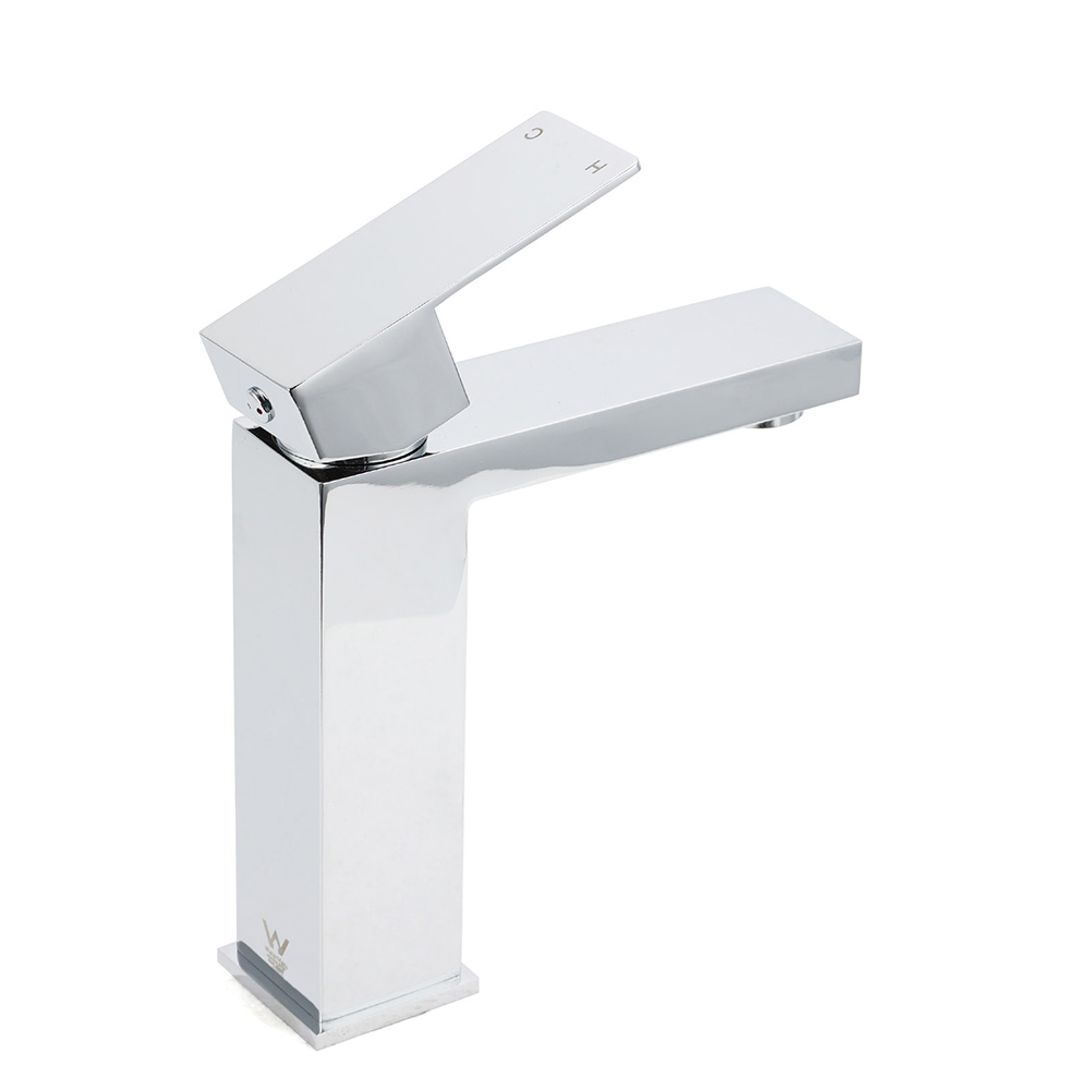 WEL Standard 6L/min Square Basin Vessel Mixer Faucet Tap Kitchen Laundry Chrome - Image 3