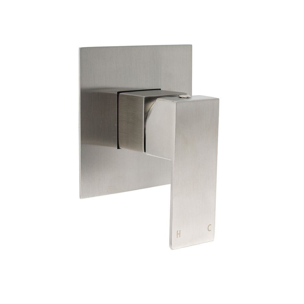 Nickel Brushed Square Lead Free Shower Hot Cold Mixer Ceramic Cartridge Spindle - Image 1