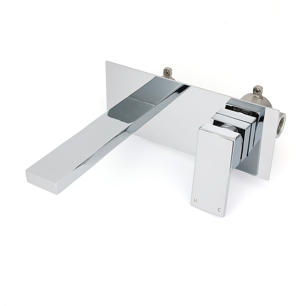 WELS 7.5L/min Basin Mixer Bathroom Vanity Brass Chrome Wall Mounted Spout Outlet - Image 1