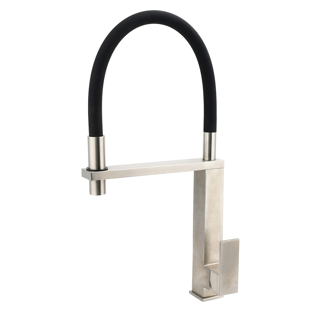 WELS 6.0L/m Chrome Kitchen Sink Basin Mixer Swivel Faucet Tapware Pull Out Spout - Image 1
