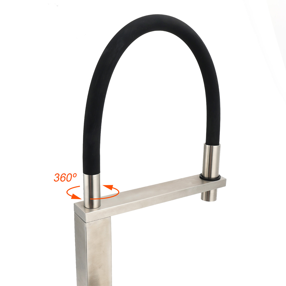 WELS 6.0L/m Chrome Kitchen Sink Basin Mixer Swivel Faucet Tapware Pull Out Spout - Image 5