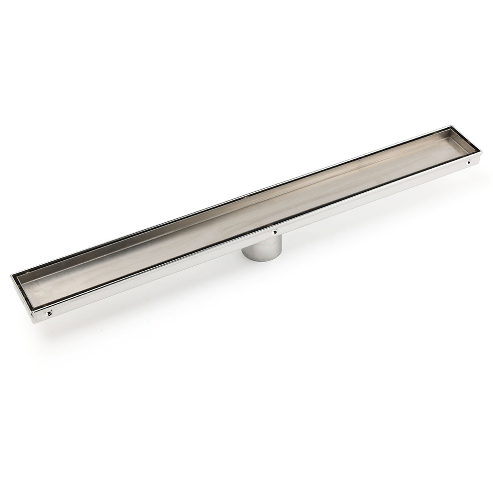 304 Stainless Steel 600mm Tile Insert Linear Shower Grate Floor Drain 50mm Waste - Image 1