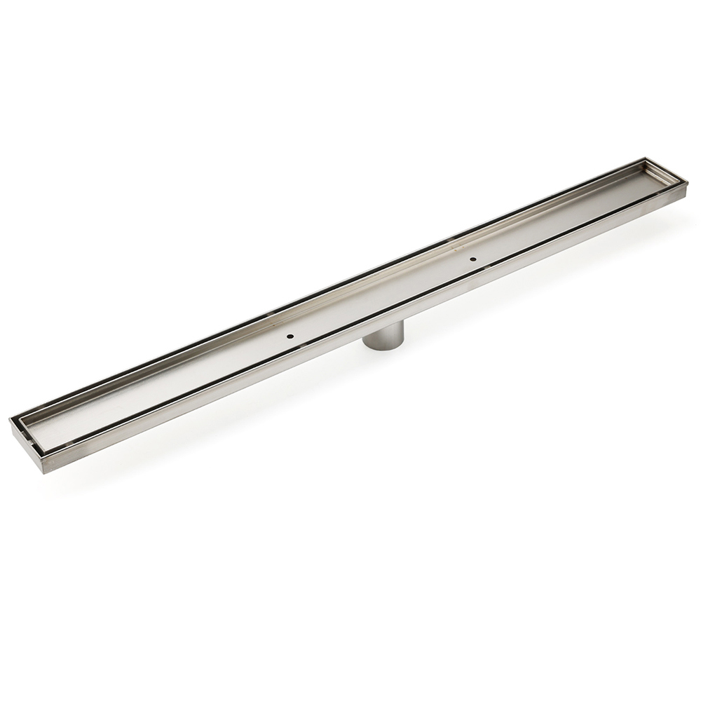 304 Stainless Steel 800mm Tile Insert Linear Shower Grate Floor Drain 50mm Waste - Image 1