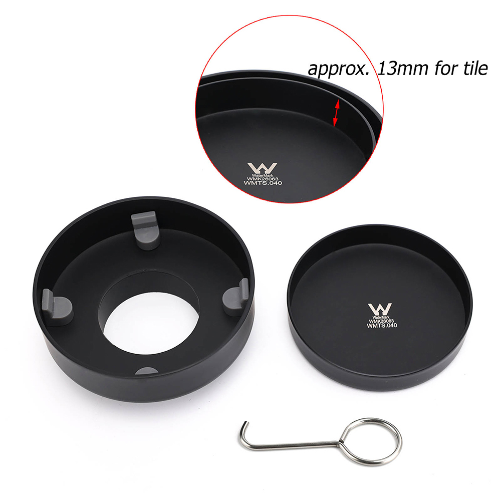 Watermark Matt Black Round 100mm Tile Insert Floor Drain Shower Grate 50mm Waste - Image 3
