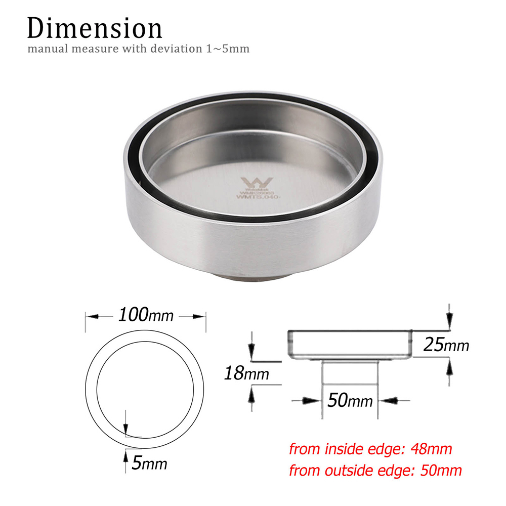 Round 100mm Tile Insert Floor Out Drain Stainless Steel Shower Grate 50mm Waste - Image 2