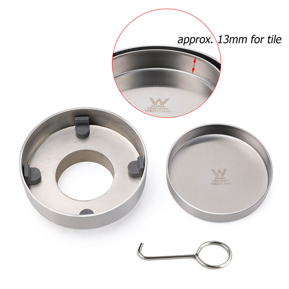 Round 100mm Tile Insert Floor Out Drain Stainless Steel Shower Grate 50mm Waste - Image 3