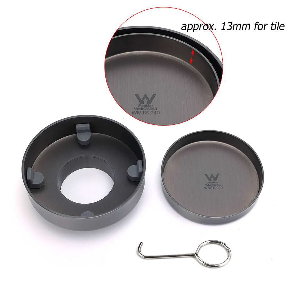 Gun Metal Round 100mm Bathroom Tile Insert Floor Drain Shower Grate 50mm Waste - Image 3