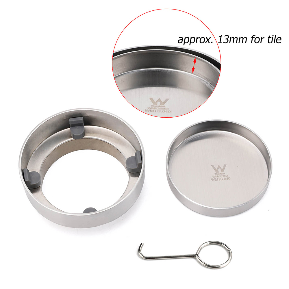 Round Circle Tile Insert Floor Drain Stainless Steel Shower Grate 75mm Outlet - Image 3