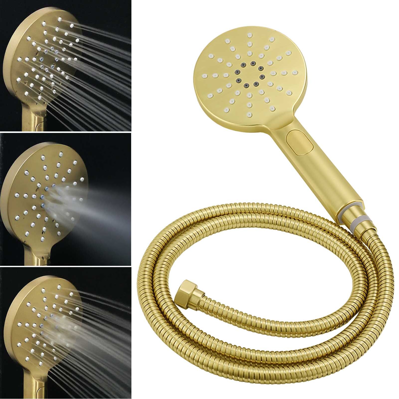WELS Brushed Gold Twin Shower Set 8