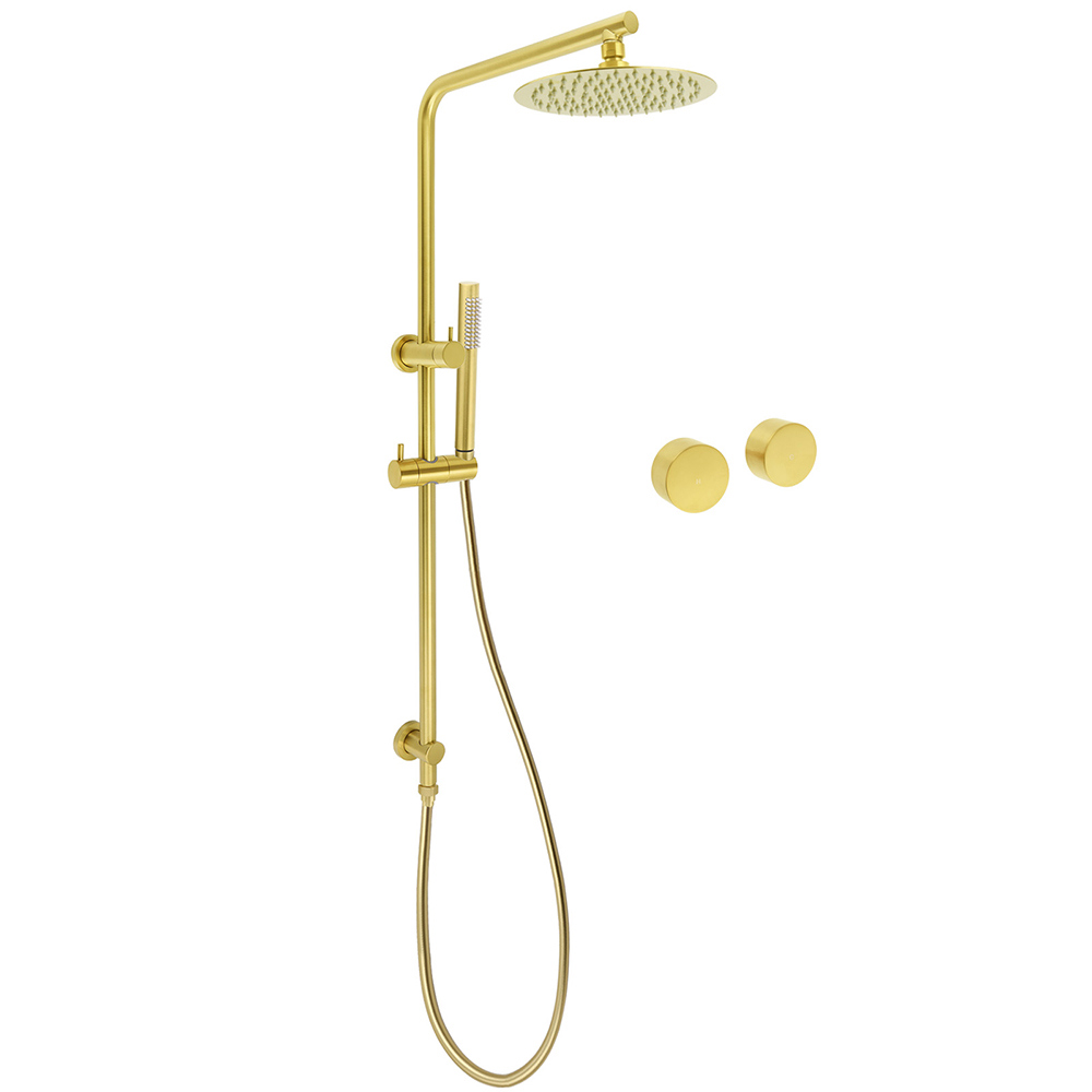 Brushed Gold Dual Shower Set 8