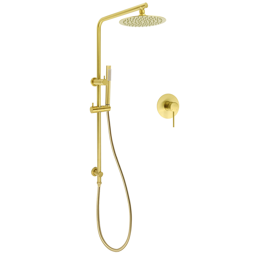 Brushed Gold Twin Shower Set 8