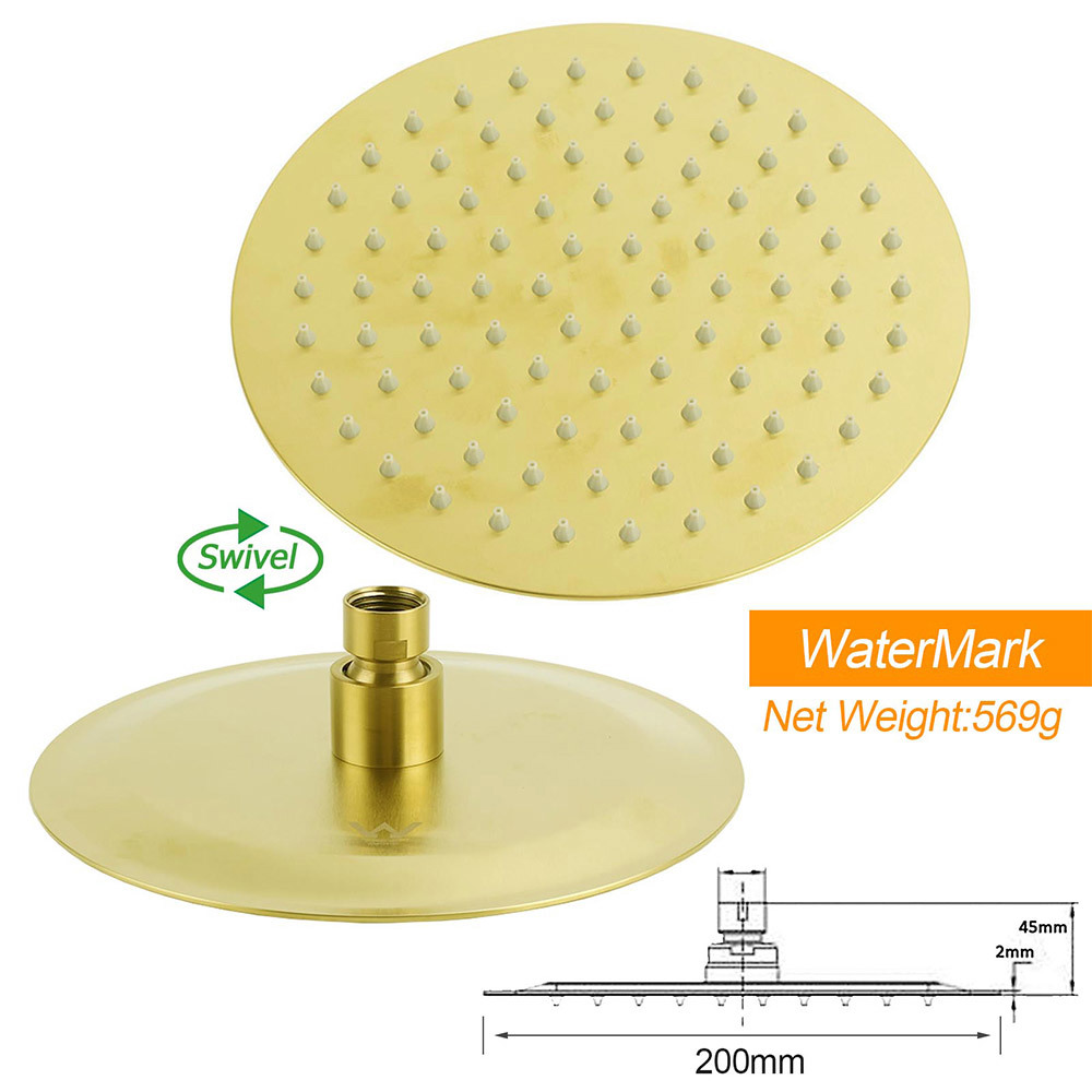 Brushed Gold Twin Shower Set 8