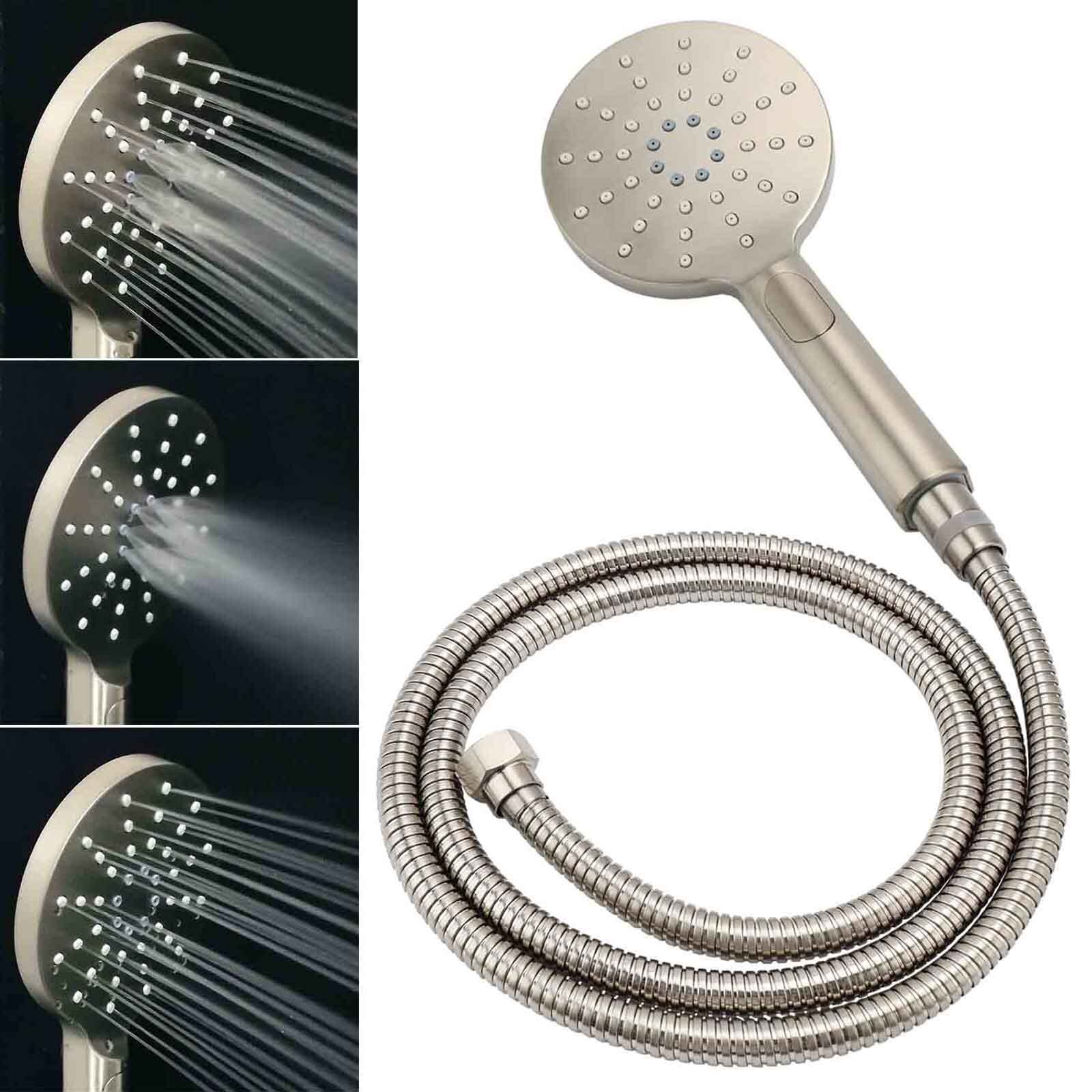 WELS Brushed Nickel Dual Shower Set Sliding Rail Arm 12