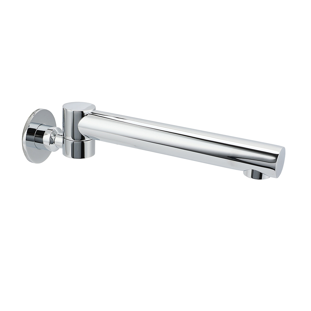 Watermark Chrome Round Basin Wall Mount Faucet Outlet 180° Swivel Brass Bath Tub Spout - Image 1
