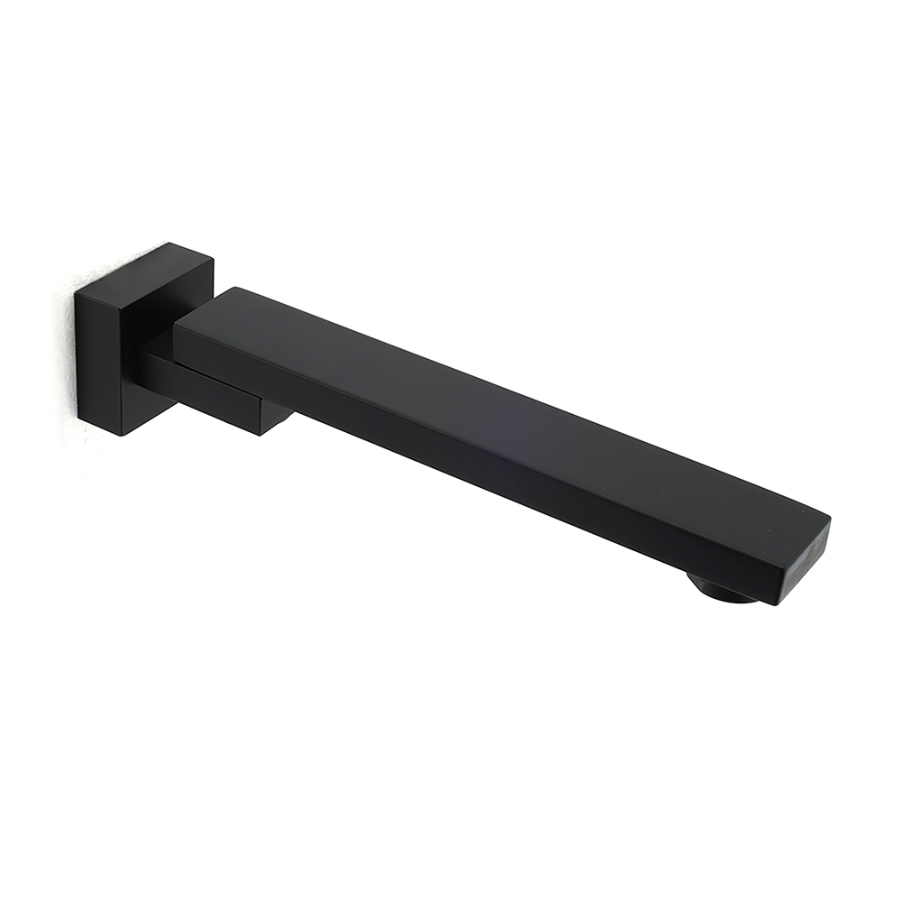 Matte Black Square Bathtub Faucet 180° Swivel Water Spout Outlet Basin Watermark - Image 1