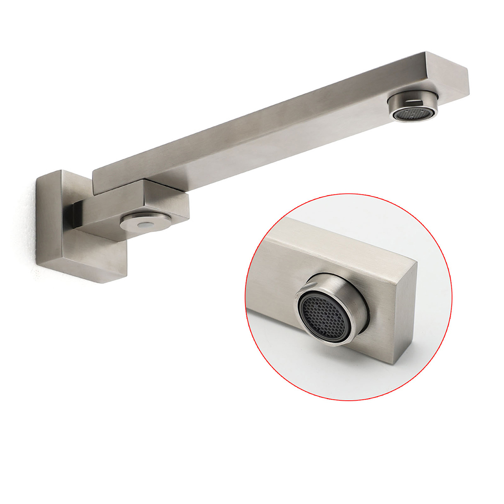 Brushed Nickel Square Stainless Steel Swivel Spout Bathtub Bubble Faucet Outlet - Image 3
