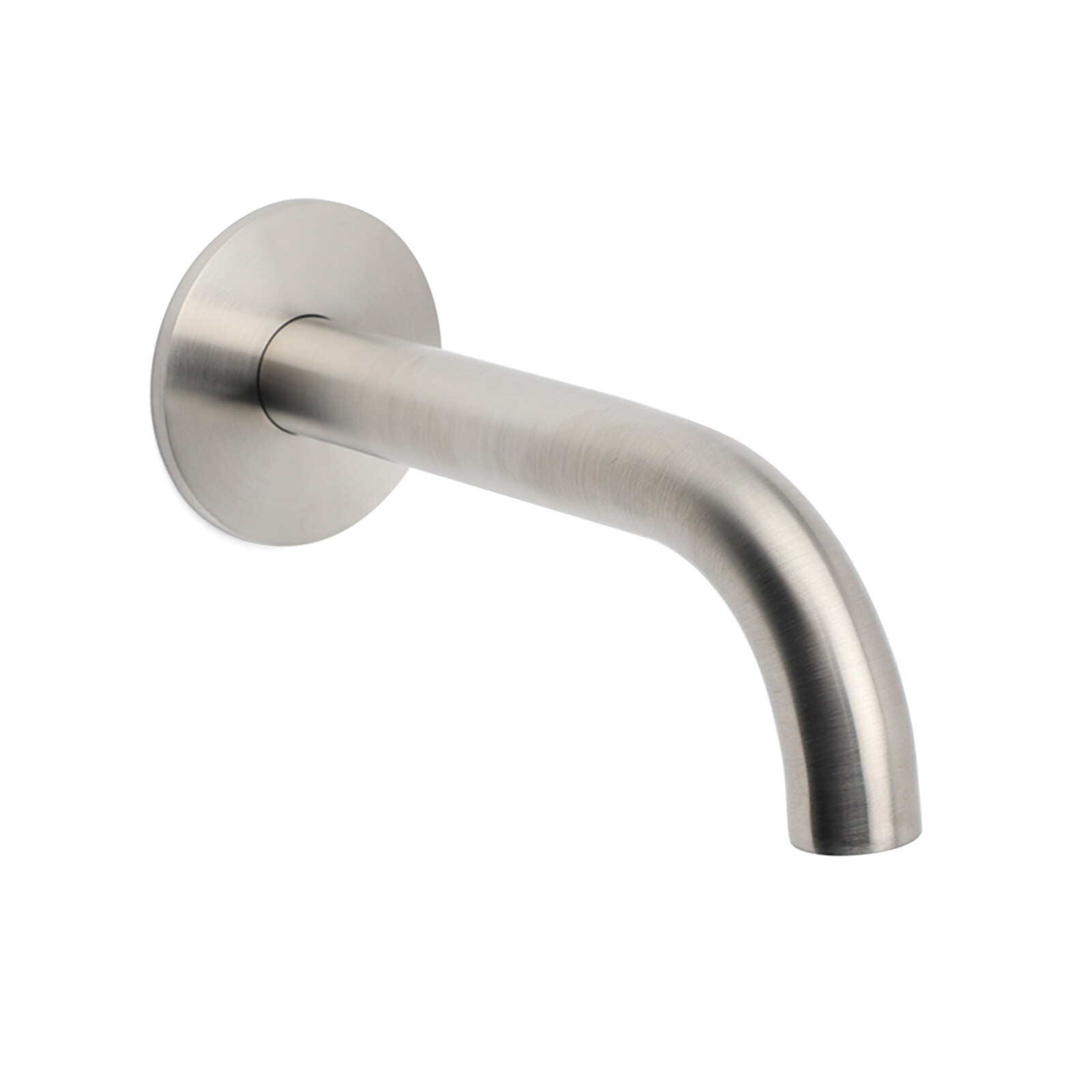 Brushed Nickel 150mm Round Curve Faucet Water Outlet Swivel Bathtub Filler Spout - Image 3