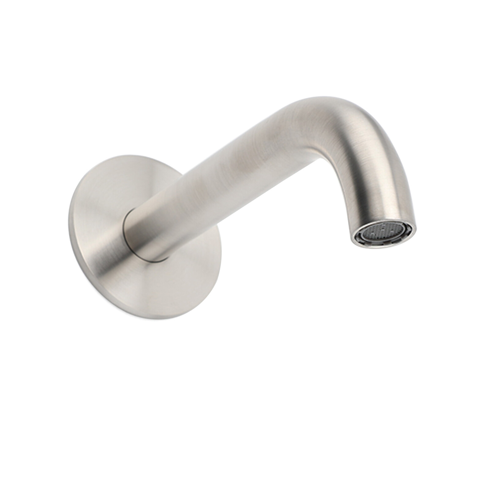 Brushed Nickel 150mm Round Curve Faucet Water Outlet Swivel Bathtub Filler Spout - Image 4