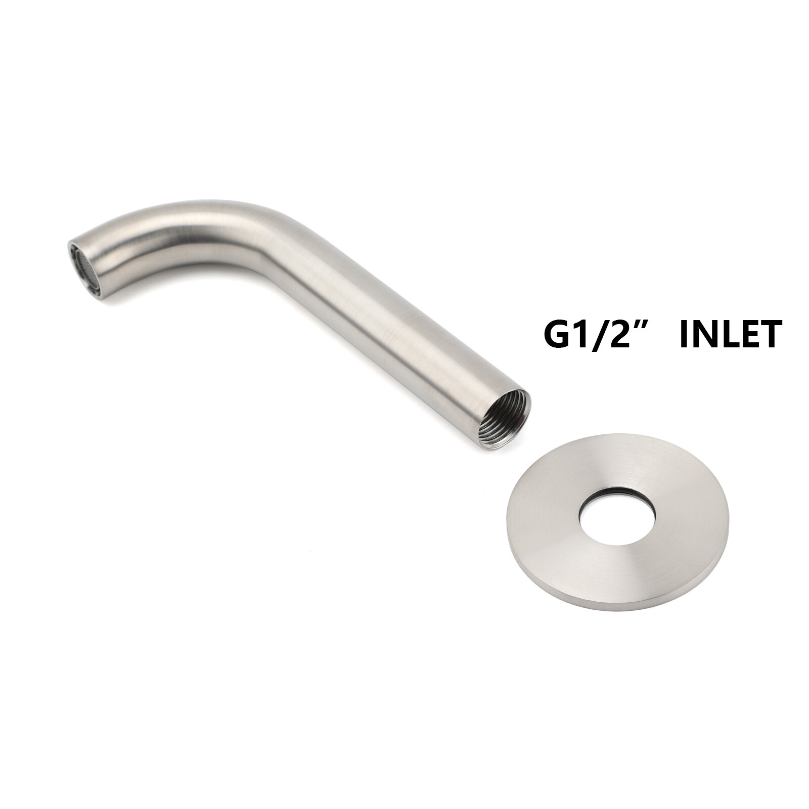 Brushed Nickel 150mm Round Curve Faucet Water Outlet Swivel Bathtub Filler Spout - Image 5