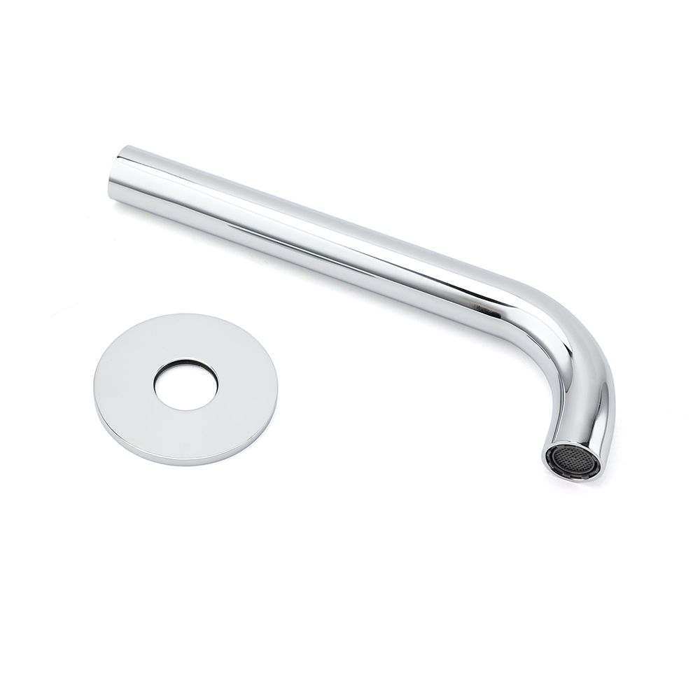 Polisehd Chrome Round 200mm Length Faucet Outlet Bath Tub Water Filler Spout Kit - Image 6
