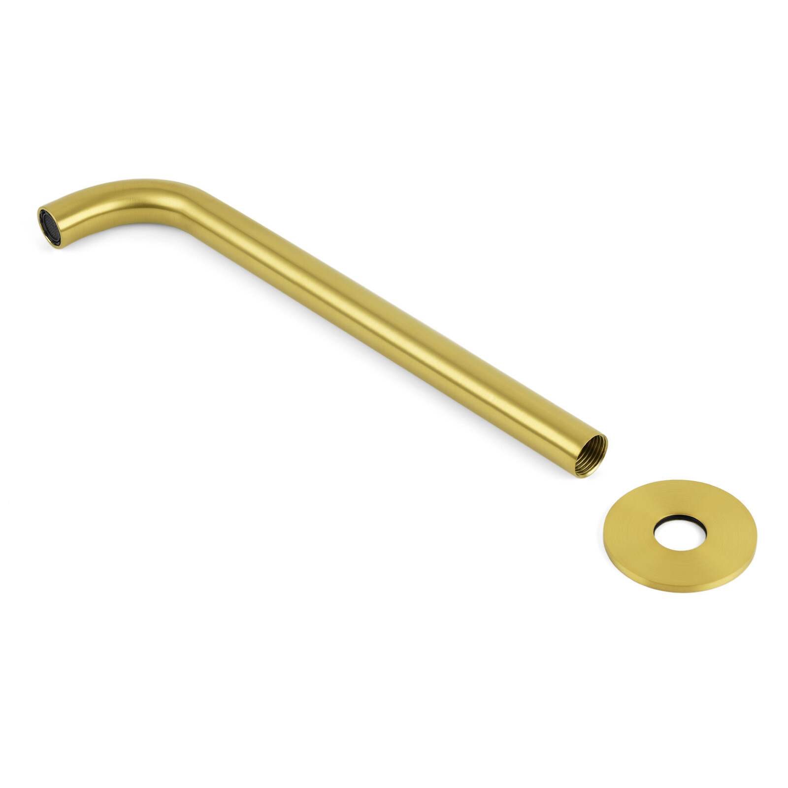 Bathroom 300mm Long Wall Mounted Extention Bath Tub Filler Spout Brushed Gold - Image 5