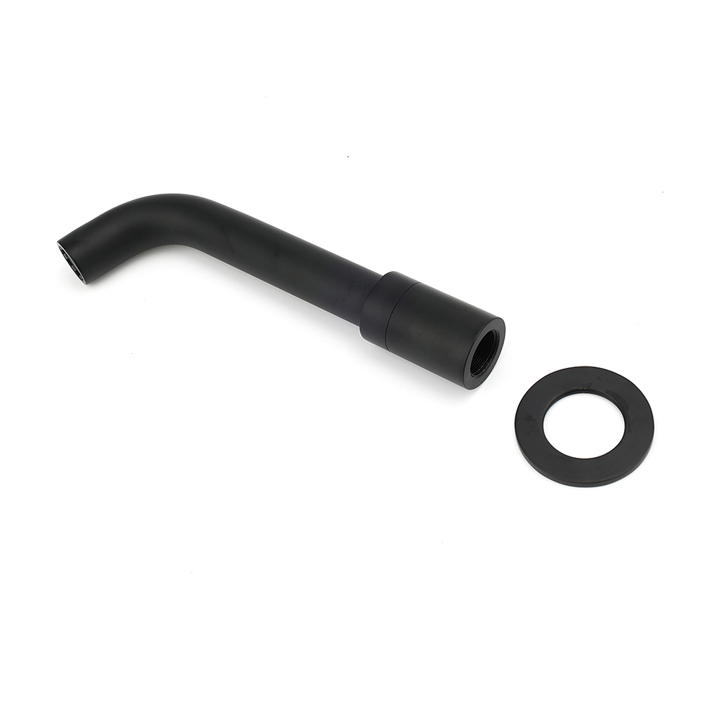 Matt Black Round Wall Mount Basin Faucet Bubble Water Outlet Bath Tub Spout Set - Image 4
