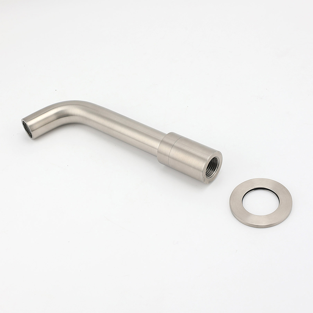 Brushed Nickel Silver Round Swivel Basin Faucet Bubble Water Outlet Bath Tub Spout - Image 4