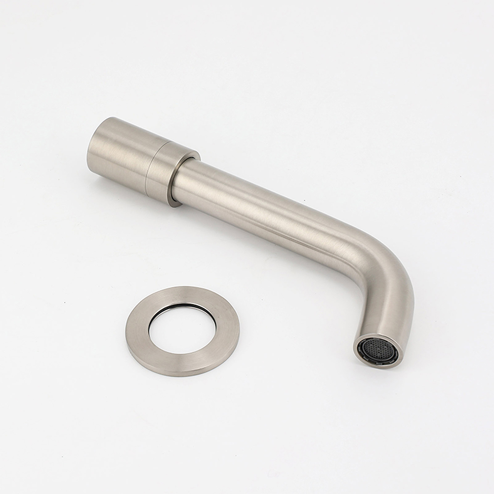 Brushed Nickel Silver Round Swivel Basin Faucet Bubble Water Outlet Bath Tub Spout - Image 5