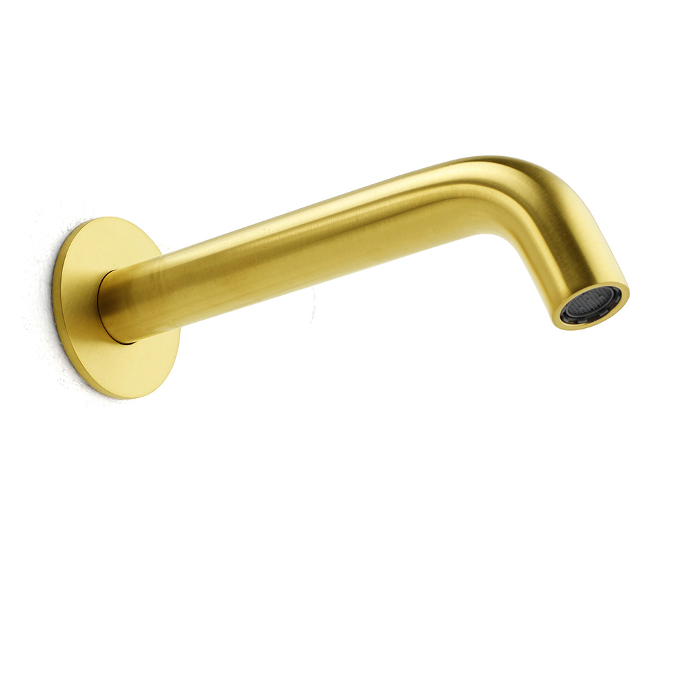 Brushed Gold Round Curve Bathtub Spout Stainless Steel Faucet Water Outlet Tap - Image 4