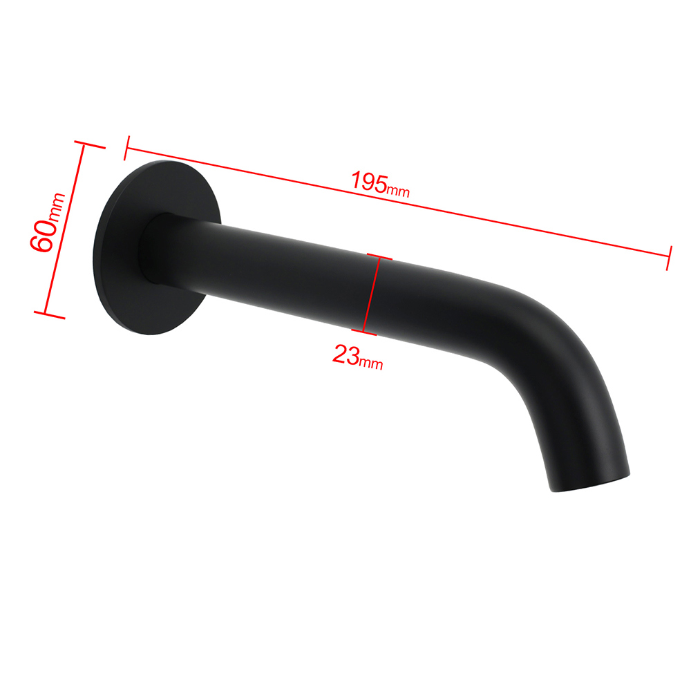 Matt Black Round Basin Faucet Bubble Water Outlet Stainless Steel Bath Tub Spout - Image 2
