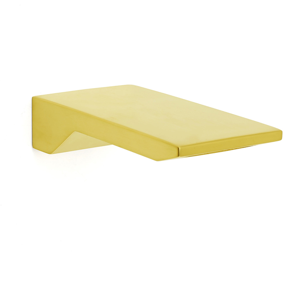 Brushed Gold Square Cubic Shower Bathtub Waterfall Spout Filler Outlet 1/2