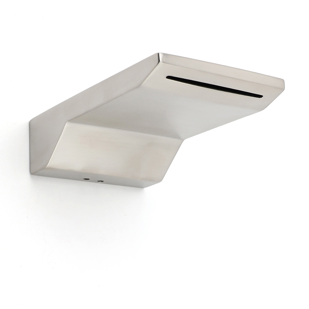 Brushed Nickel Square Cubic Shower Bathtub Waterfall Outlet Wall Mounted Spout - Image 4