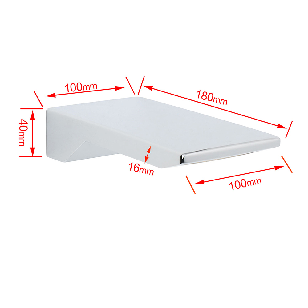 Chrome Square Shower Bath Tub Filler Waterfall Spout Faucet Outlet 1/2 Inch End - Image 2