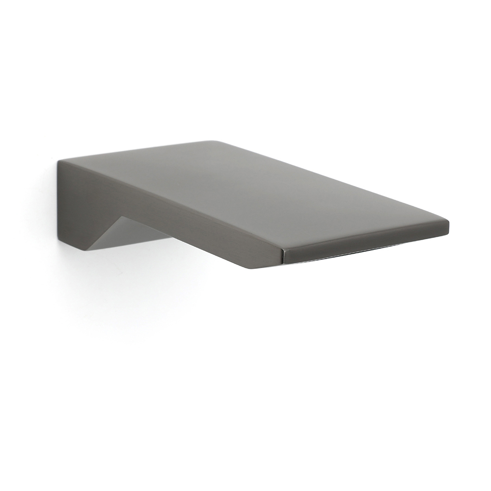 Gun Metal Grey Square Stainless Steel Bathtub Flat Spout Waterfall Filler Outlet - Image 1