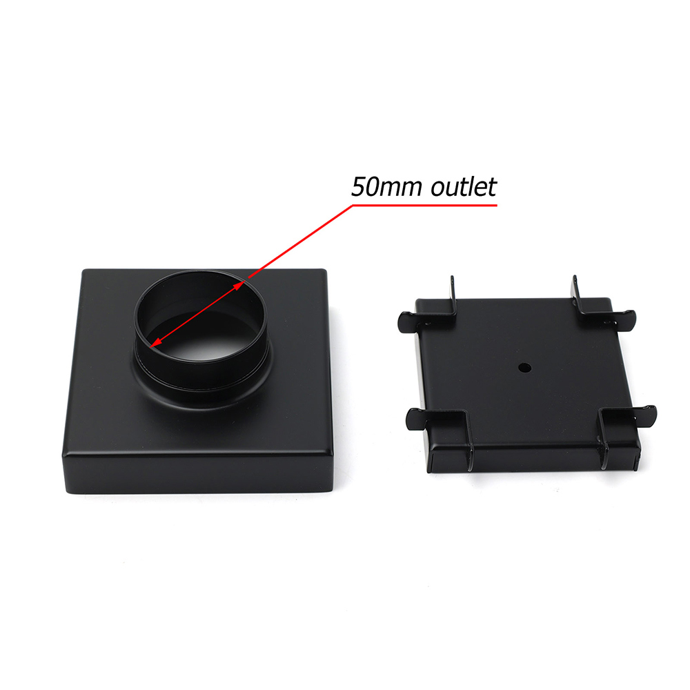 WaterMark Matt Black 100x100mm Square Tile Insert Shower Grate Floor Drain 50mm Waste - Image 4