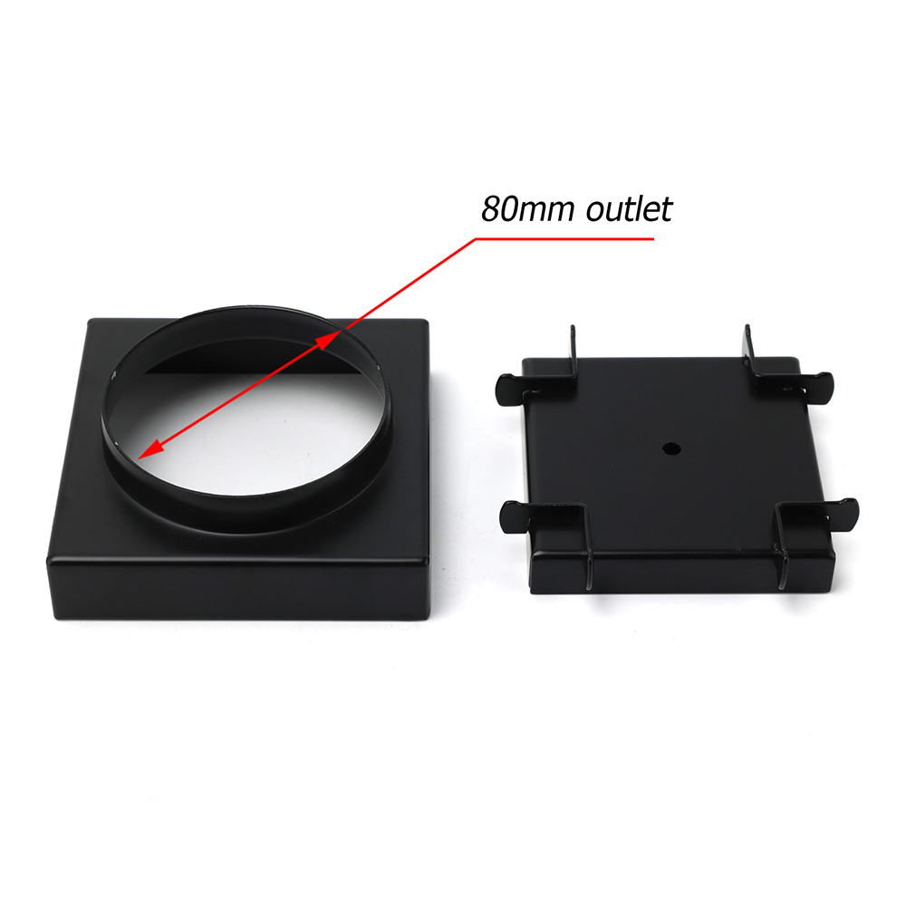 Matt Black Square 100x100mm Tile Insert Floor Drain Shower Grate 80mm Outlet Waste - Image 4