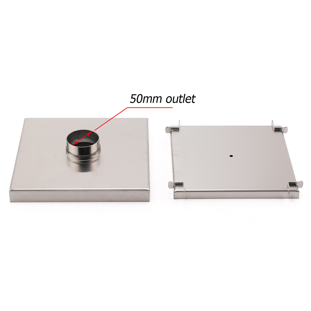 Bathroom 200x200mm Big Square Tile Insert Floor Drain Shower Grate 50mm Waste - Image 4
