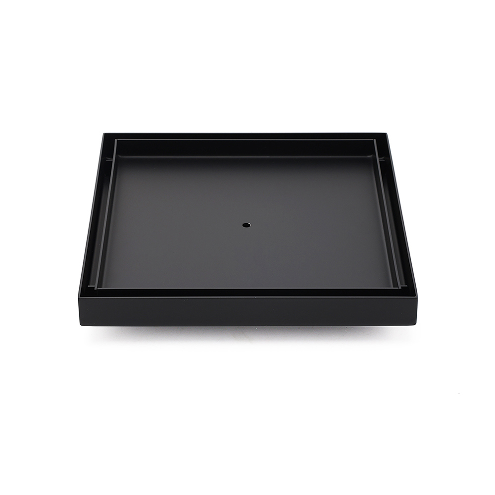 Watermark Matt Black Large 200mm Tile Insert Floor Drain Shower Grate 80mm Waste - Image 1