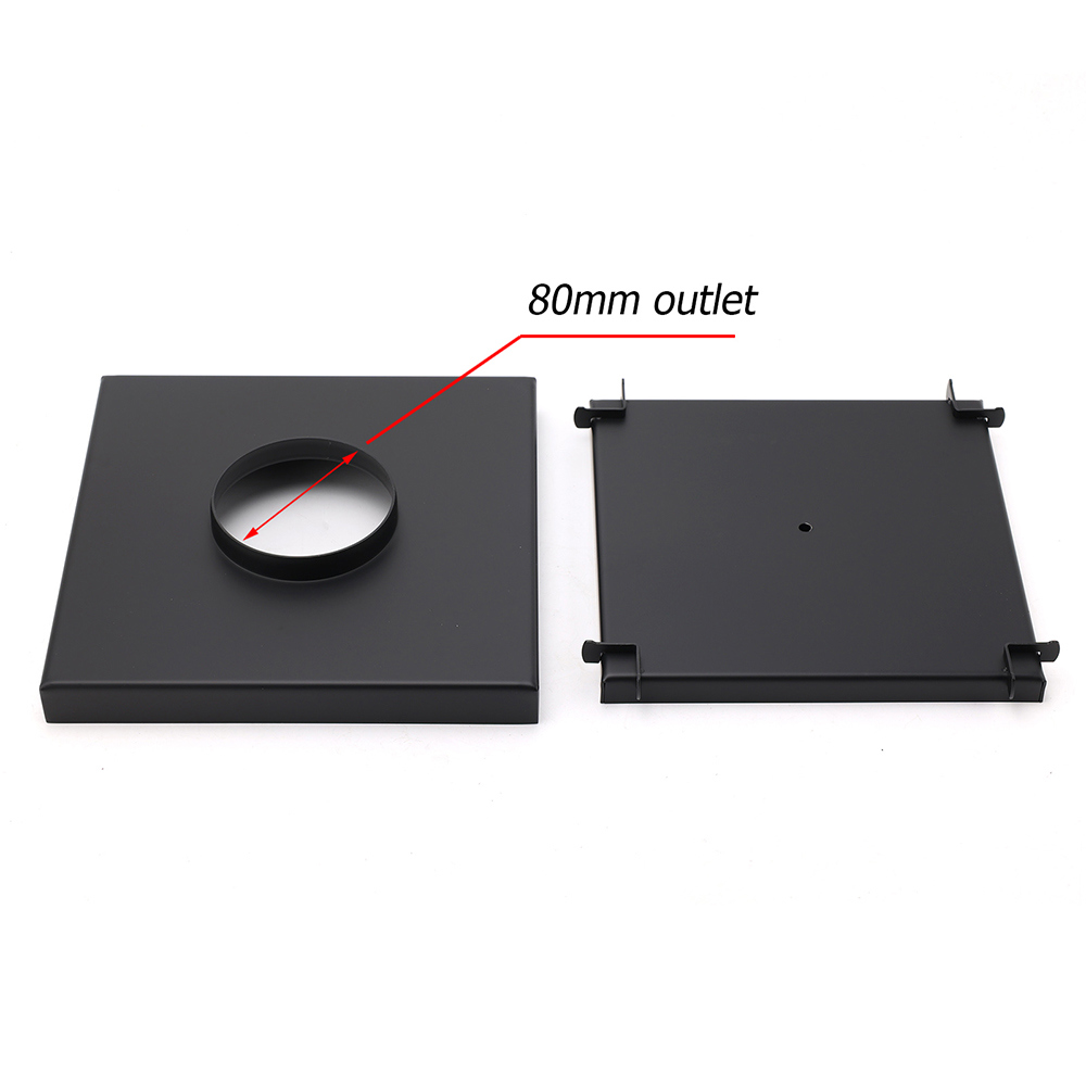 Watermark Matt Black Large 200mm Tile Insert Floor Drain Shower Grate 80mm Waste - Image 4