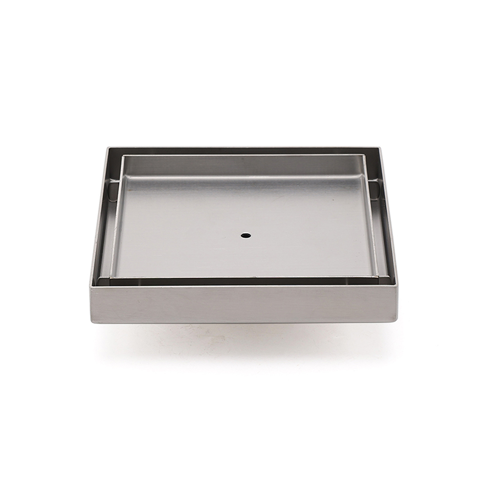 150x150mm Square Tile Insert Floor Drain Stainless Steel Shower Grate 50mm Waste - Image 1