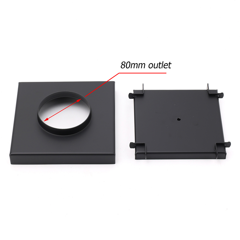 Watermark Black 150x150mm Tile Insert Floor Drain Shower Grate 80mm Waste Outlet - Image 4