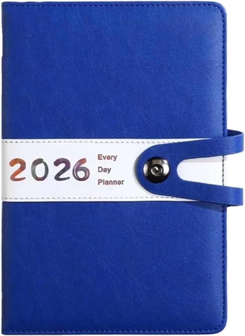 Agenda 2026 Adults - Planner - Journal - Organizer - Business - Texture - PU Material - A5 Format - Blue - Image 1