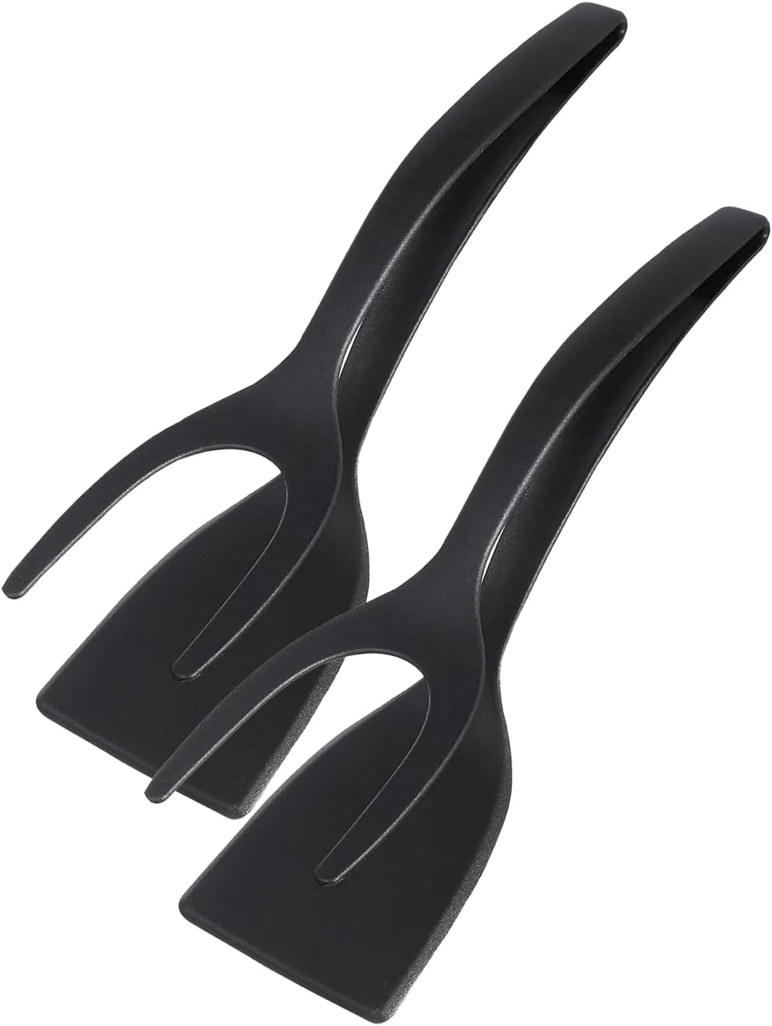 Set of 2 Food Tongs - 2-in-1 Flipper/Deep Fryer - Egg Flipper - Spatula with Clip - Egg Flipper, Kitchen Tools for Home - Image 1