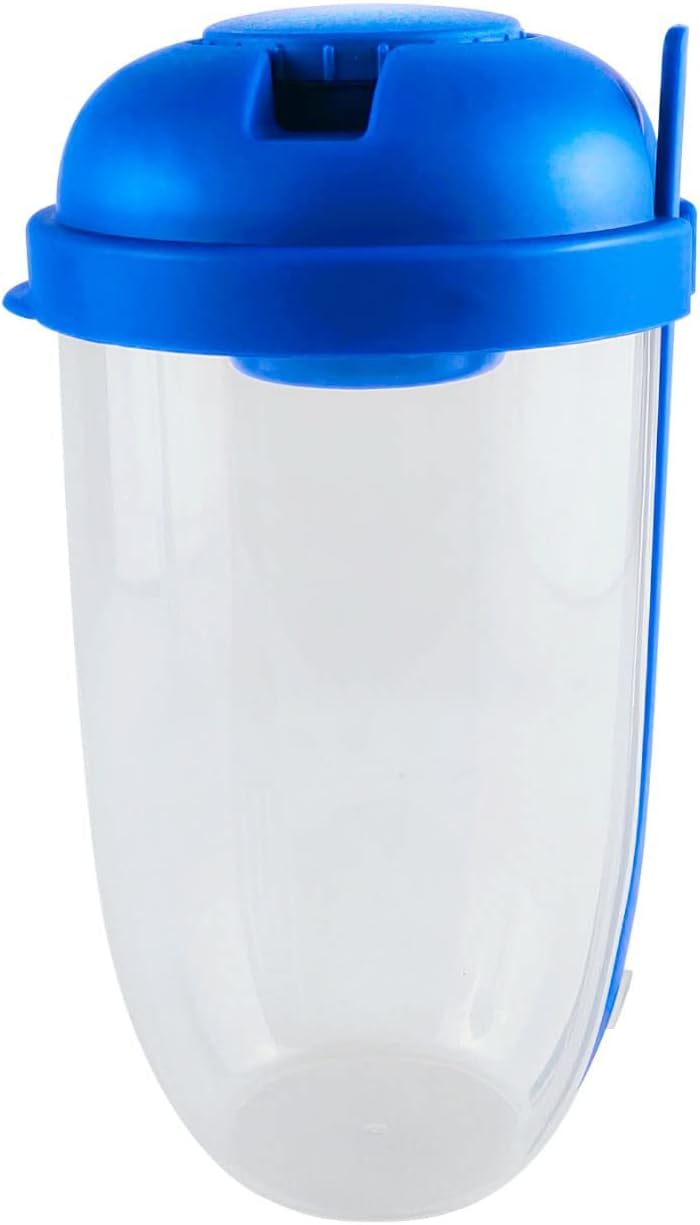 Breakfast Cup - Oat - Yogurt - Salad Cup - Portable Breakfast Lunch Cup - Food Storage Cup - Vegetable and Fruit Cup - Lid - Spoon - Blue - Image 1